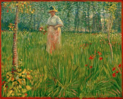 Femme dans un jardin - Vincent van Gogh